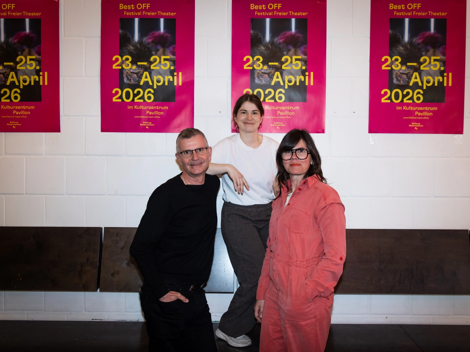 Festivaljury des Best OFF Festivals Freier Theater 2026: Matthias Schulze-Kraft, Katharina Germo und Katrin Hylla (v.l.n.r.)